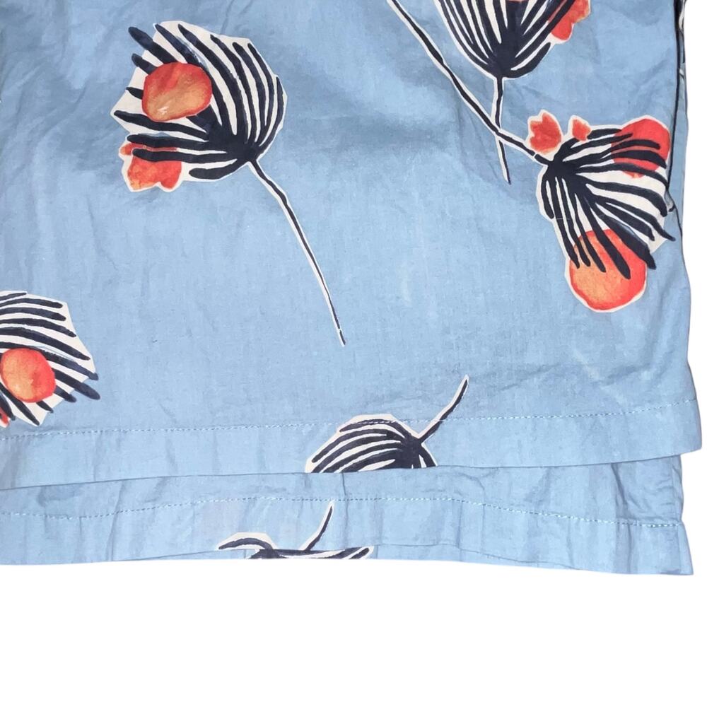 Bel Kazan Blue Floral Organic Cotton Wide Leg Jumpsuit – Size Small - Picture 7 of 11